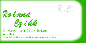 roland czikk business card